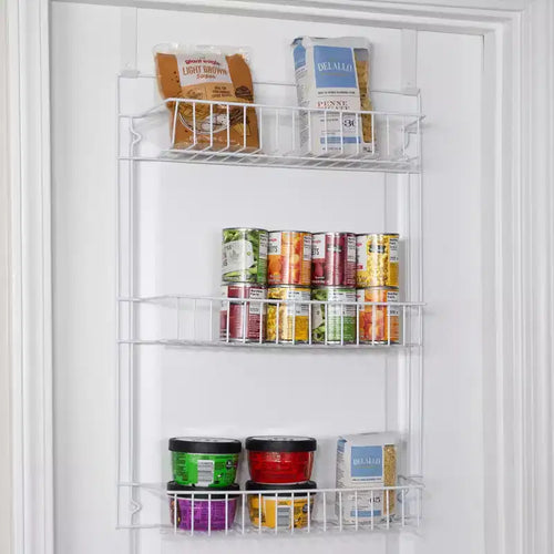 Hastings Home Over-the-Door Adjustable Hanging Storage Rack - White