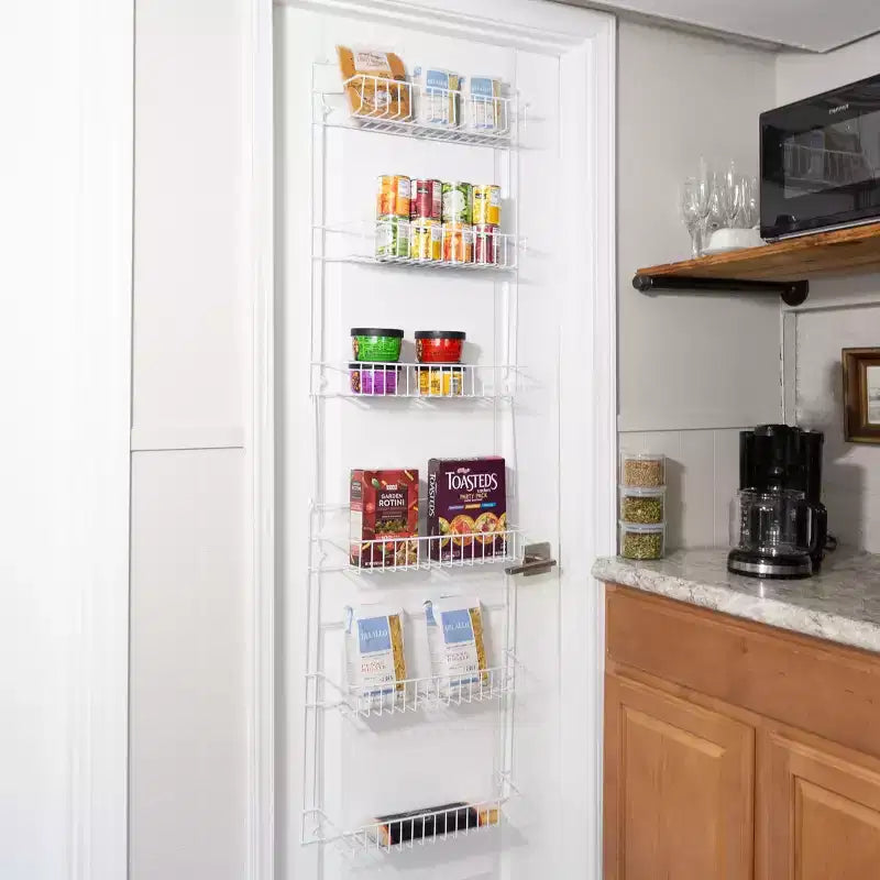 Hastings Home Over-the-Door Adjustable Hanging Storage Rack - White