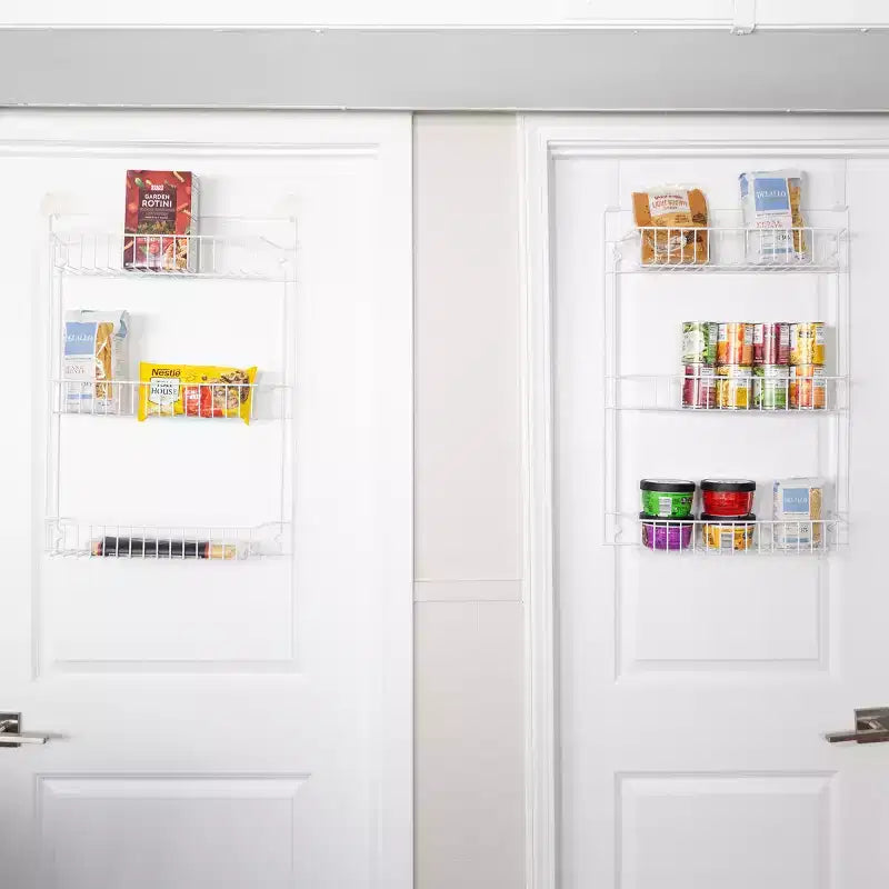 Hastings Home Over-the-Door Adjustable Hanging Storage Rack - White