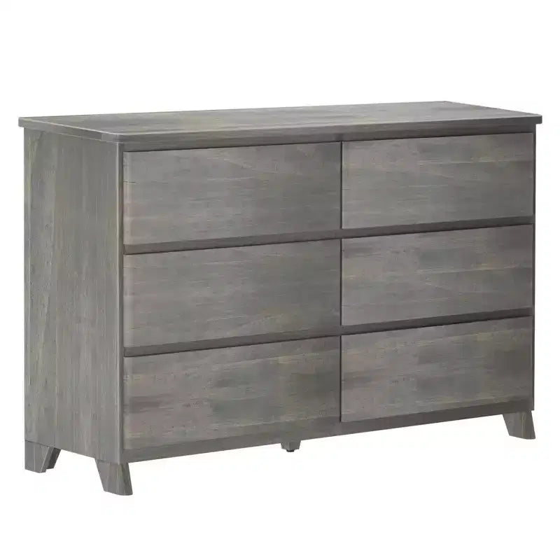 Max & Lily 6 Drawer Dresser, Storage Drawers Farmhouse Solid Wood Bedroom Dressers