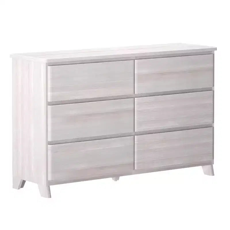 Max & Lily 6 Drawer Dresser, Storage Drawers Farmhouse Solid Wood Bedroom Dressers