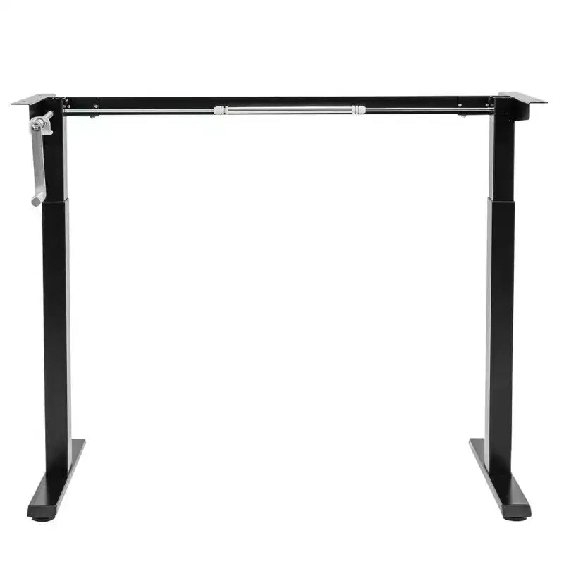 Costway Hand Crank Sit to Stand Desk Frame Height Adjustable Standing Base Black