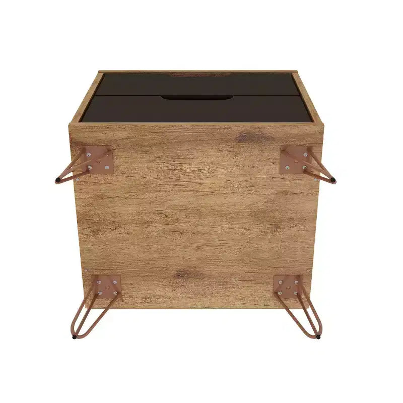 Set of 2 Rockefeller 2 Drawer Nightstands - Manhattan Comfort