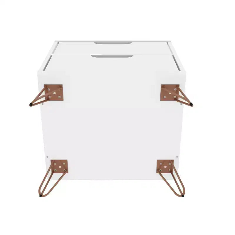 Set of 2 Rockefeller 2 Drawer Nightstands - Manhattan Comfort