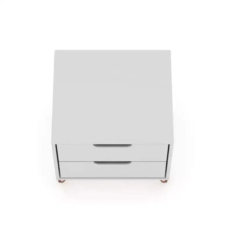 Set of 2 Rockefeller 2 Drawer Nightstands - Manhattan Comfort