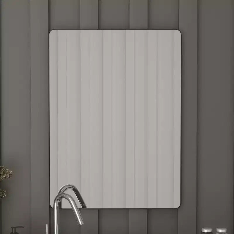 Merrick Lane Hanging Mirror Modern Metal Frame Bordered Wall Mount Mirror with Rounded Corners