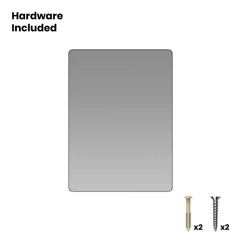 Merrick Lane Hanging Mirror Modern Metal Frame Bordered Wall Mount Mirror with Rounded Corners