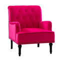 Bonifacio Contemporary Velvet button-tufted back Armchair with Nailhead Trim | Karat Home