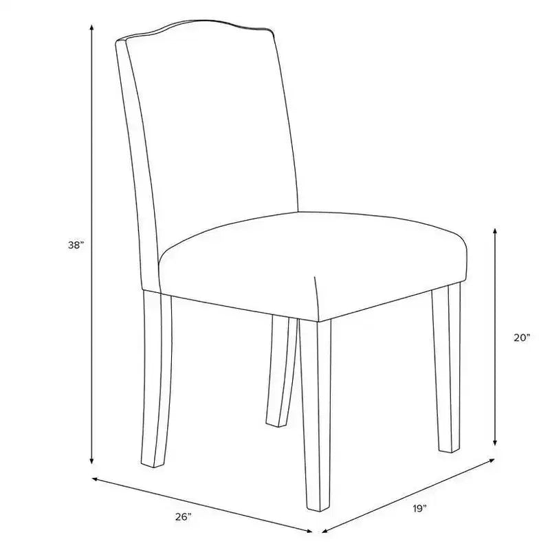 Skyline Furniture Alex Camel Back Dining Chair in Patterns