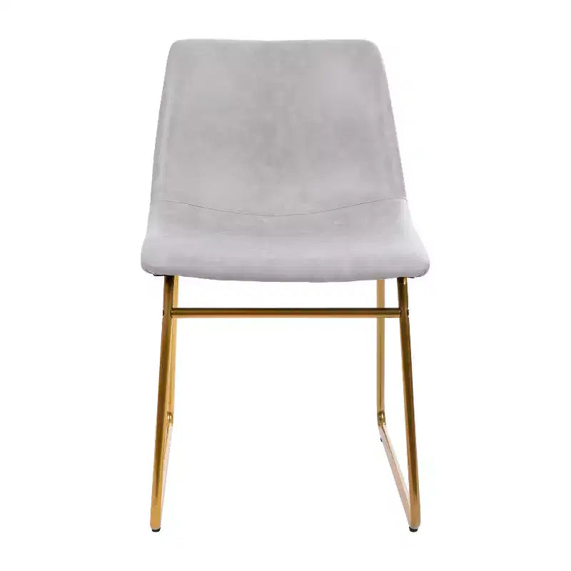 Flash Furniture 18 Inch Commercial Grade Dining Table Height Chair, Mid-Back Sled Base Dining Chair in LeatherSoft Upholstery, Set of 2