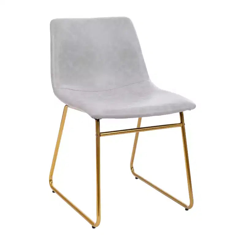 Flash Furniture 18 Inch Commercial Grade Dining Table Height Chair, Mid-Back Sled Base Dining Chair in LeatherSoft Upholstery, Set of 2