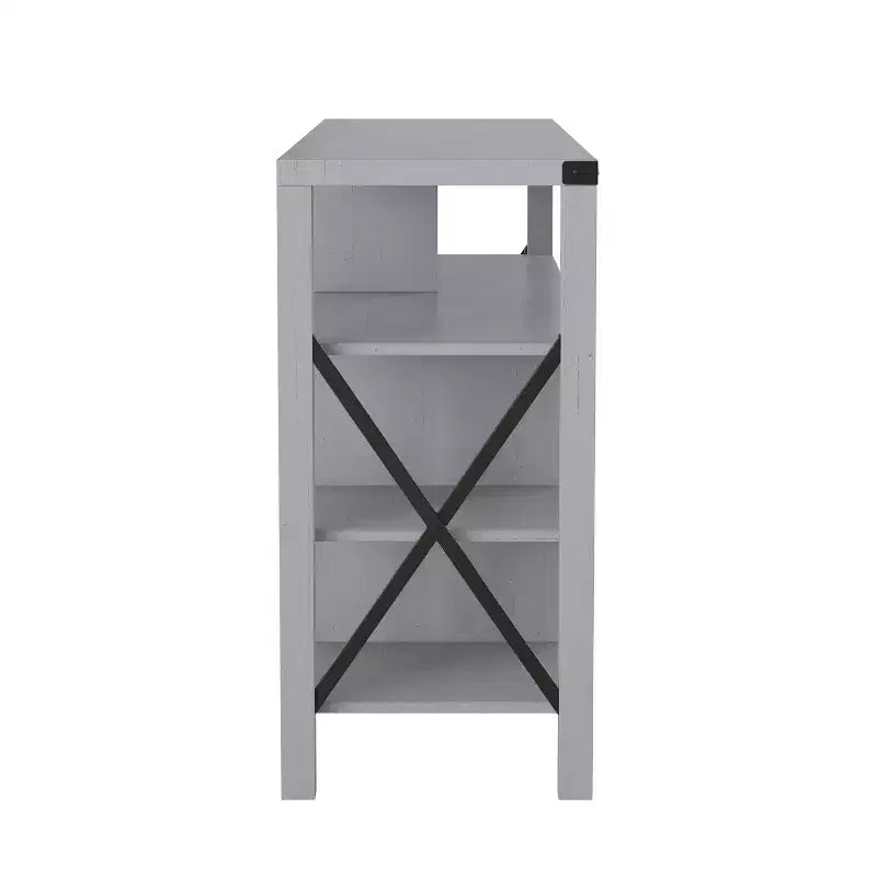Flash Furniture Wyatt 60 Modern Farmhouse Tall TV Console Cabinet with Storage Cabinets and Shelves for TV's up to 60
