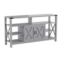 Flash Furniture Wyatt 60 Modern Farmhouse Tall TV Console Cabinet with Storage Cabinets and Shelves for TV's up to 60