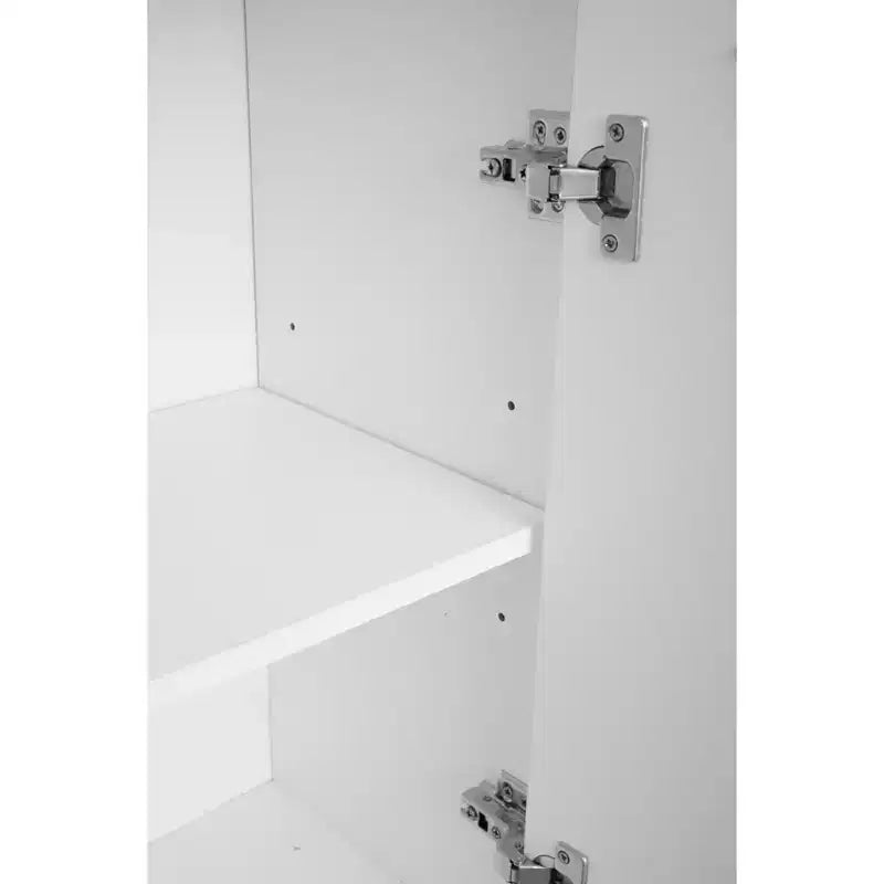 Modern White Standing Bathroom Tall Linen Tower Storage Cabinet