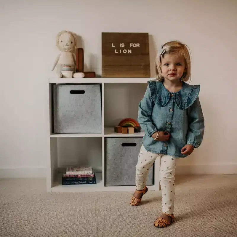 Parker Baby Felt Storage Cube Bin