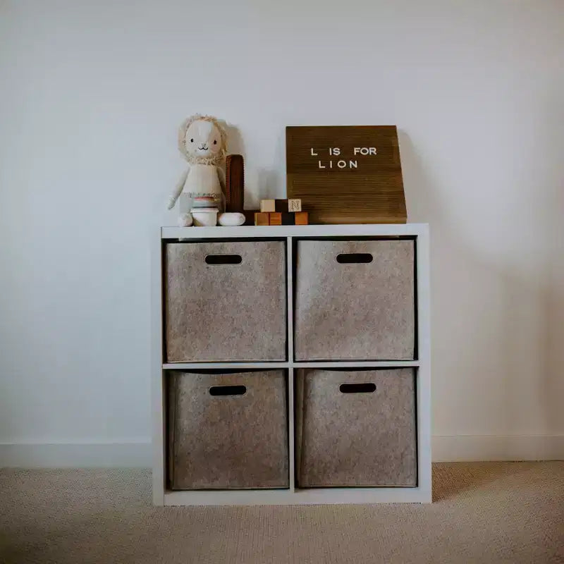 Parker Baby Felt Storage Cube Bin
