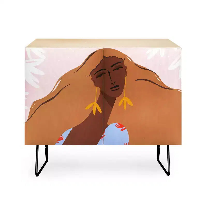 Maritza Lisa Woman Looking Back Credenza - Deny Designs