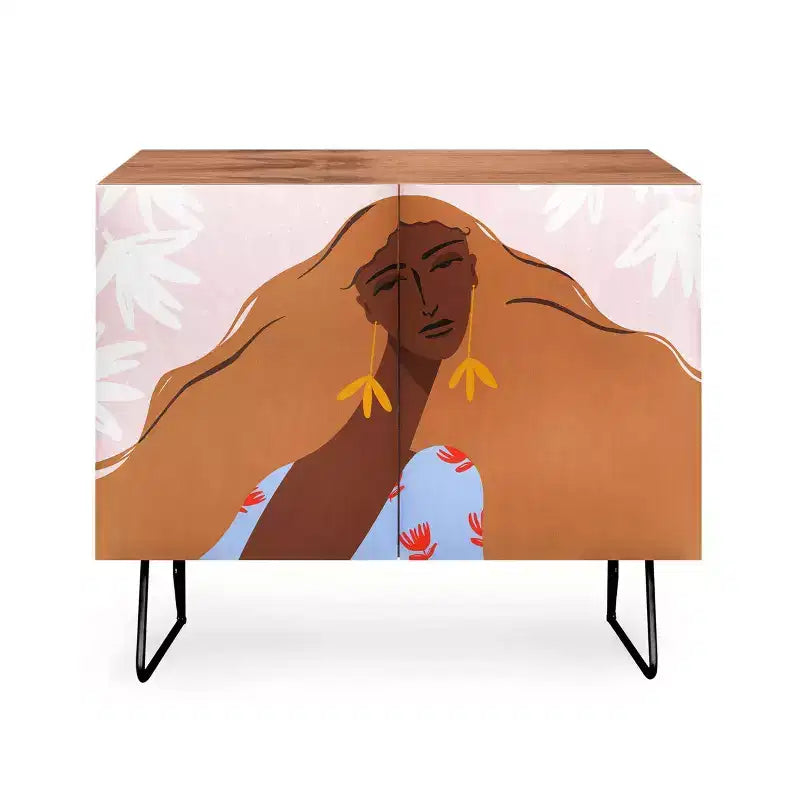Maritza Lisa Woman Looking Back Credenza - Deny Designs