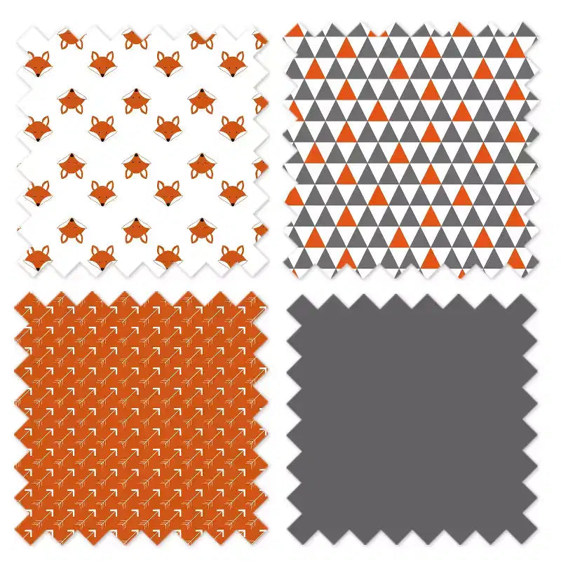 Bacati - Foxes Orange/Gray Collapsible Laundry Hamper