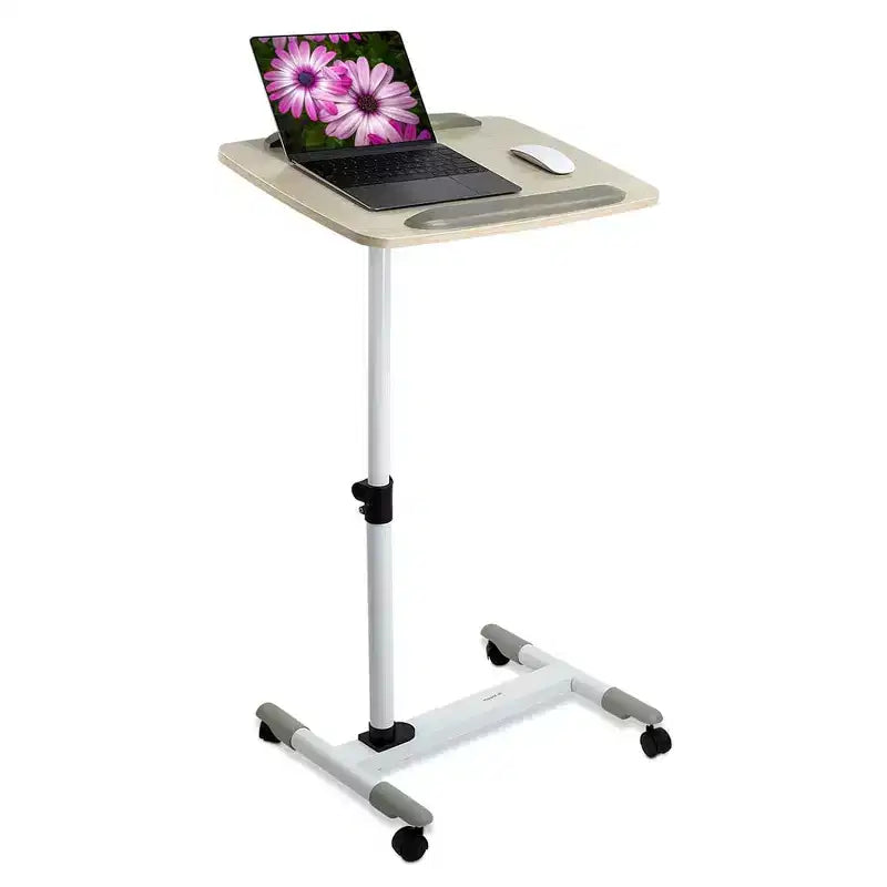 Mount-It! Rolling Laptop Cart | Heavy-Duty Mobile Laptop Desk with Wheels | Height Adjustable Tilting Bedside Sofa Couch Recliner Tray with Wheels