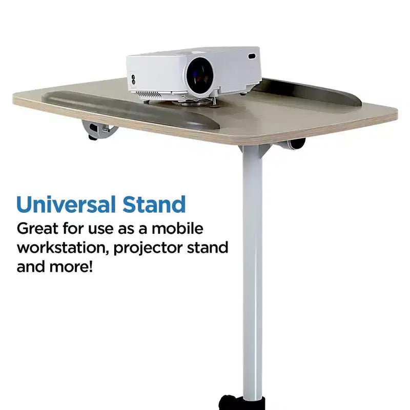 Mount-It! Rolling Laptop Cart | Heavy-Duty Mobile Laptop Desk with Wheels | Height Adjustable Tilting Bedside Sofa Couch Recliner Tray with Wheels