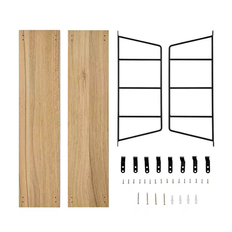 24.5 x 15.75 Severini Floating Bracket 2 Tier Wall Shelf - Danya B.