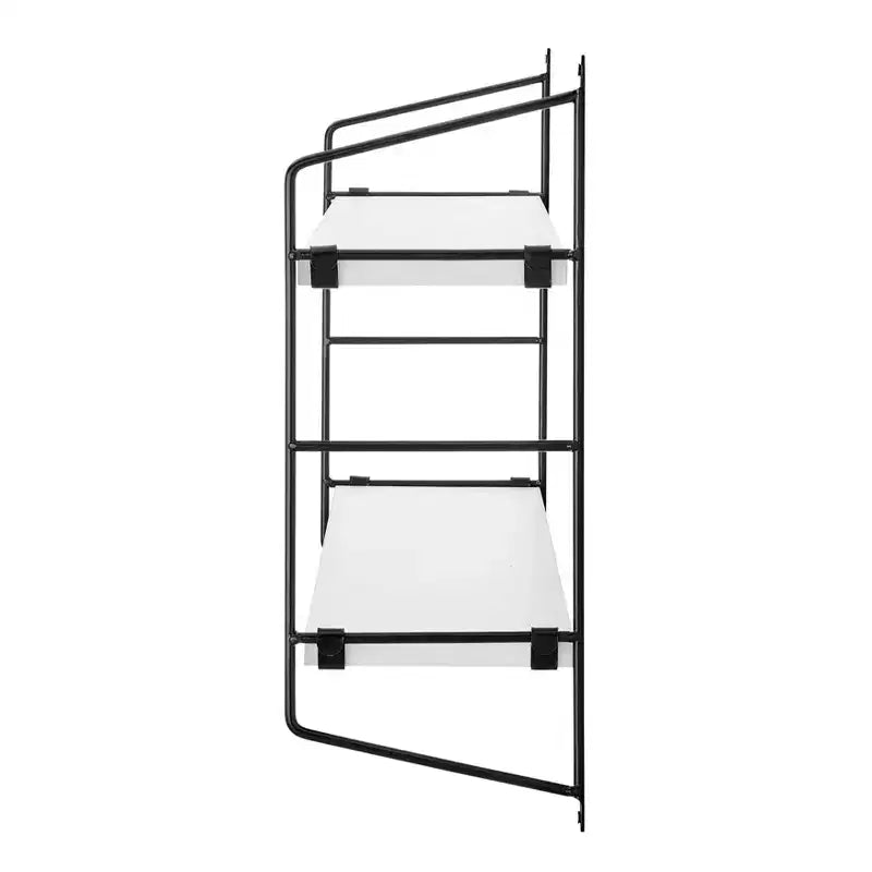 24.5 x 15.75 Severini Floating Bracket 2 Tier Wall Shelf - Danya B.