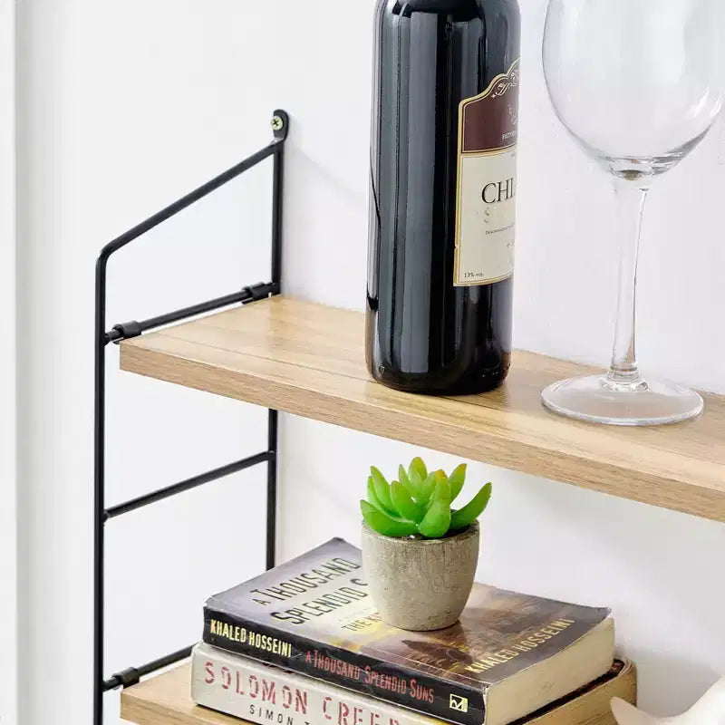 24.5 x 15.75 Severini Floating Bracket 2 Tier Wall Shelf - Danya B.