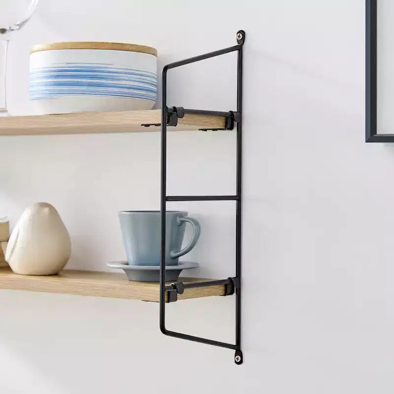 24.5 x 15.75 Severini Floating Bracket 2 Tier Wall Shelf - Danya B.