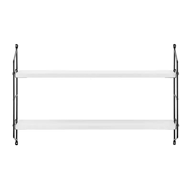 24.5 x 15.75 Severini Floating Bracket 2 Tier Wall Shelf - Danya B.